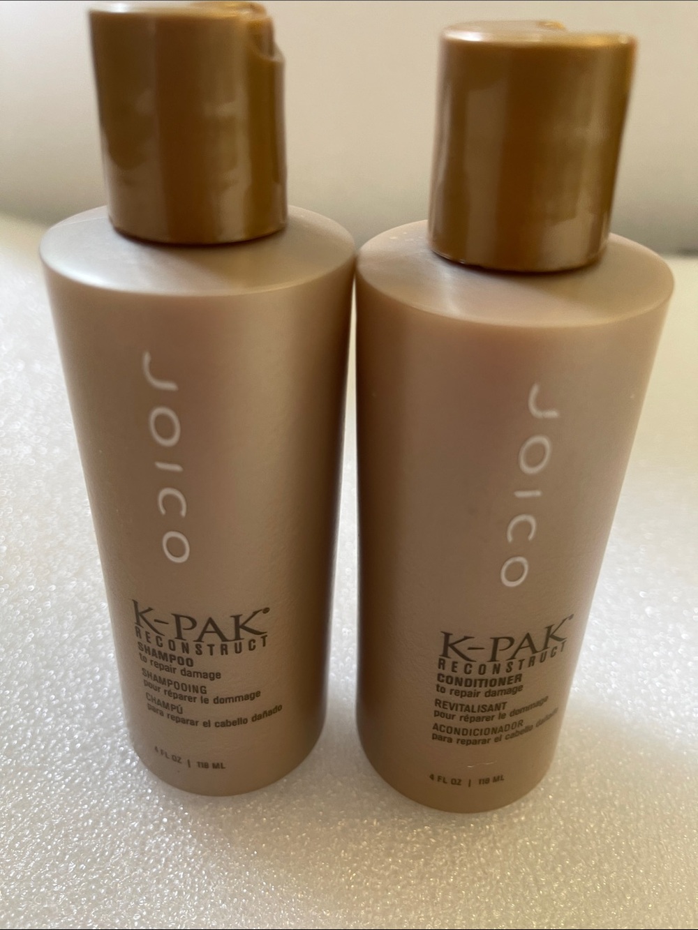 Joico K-PAK Reconstruct Shampoo & Conditioner Set - Beige/Tan.  4 fl oz each